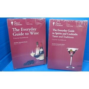 GREAT COURSES Everyday Guide to Wine & Spirits and Cocktails Lot of 2 Sealed